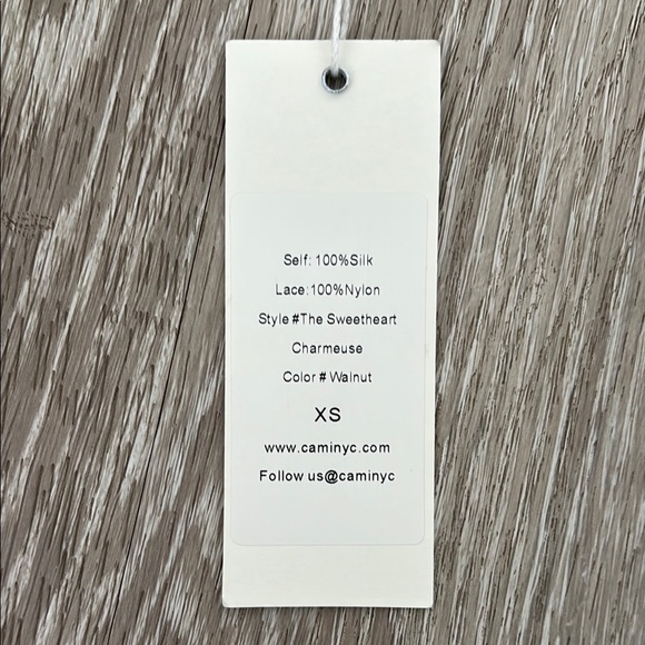 NWT Women's Cami NYC Brown Lace Trim Cami Top - Picture 4 of 4